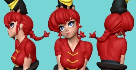 Ranma y Pechan - Busto STL Gratis - DINAMUUU3D
