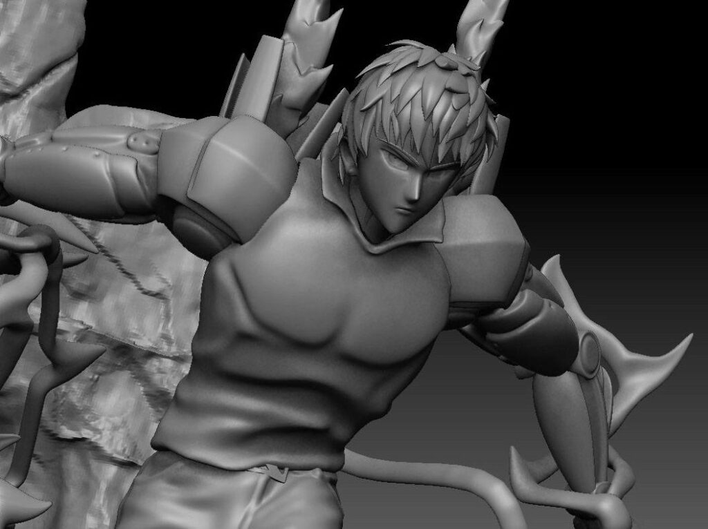 Genos One Punch Man - Figura STL para Imprimir