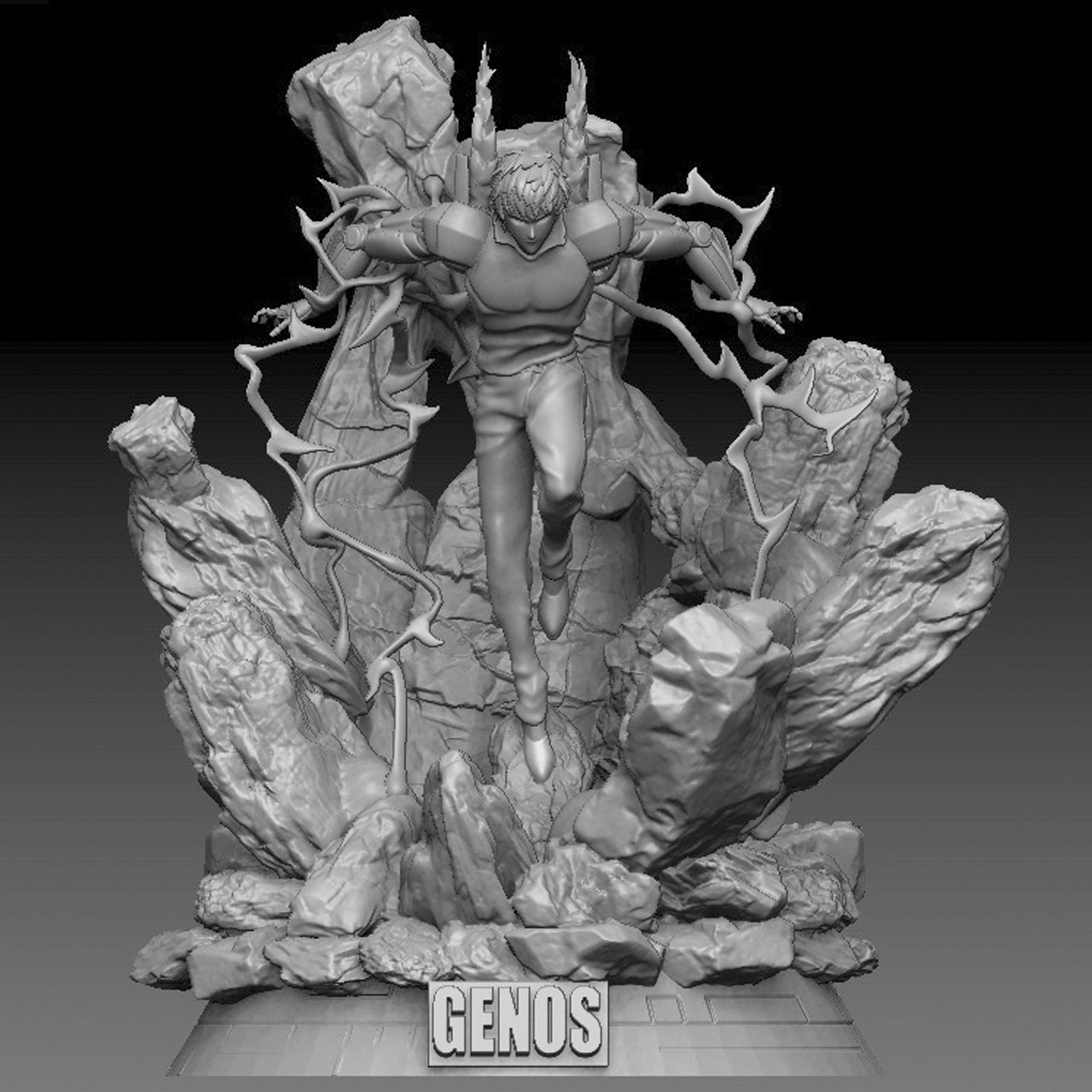 Genos One Punch Man - Figura STL para Imprimir