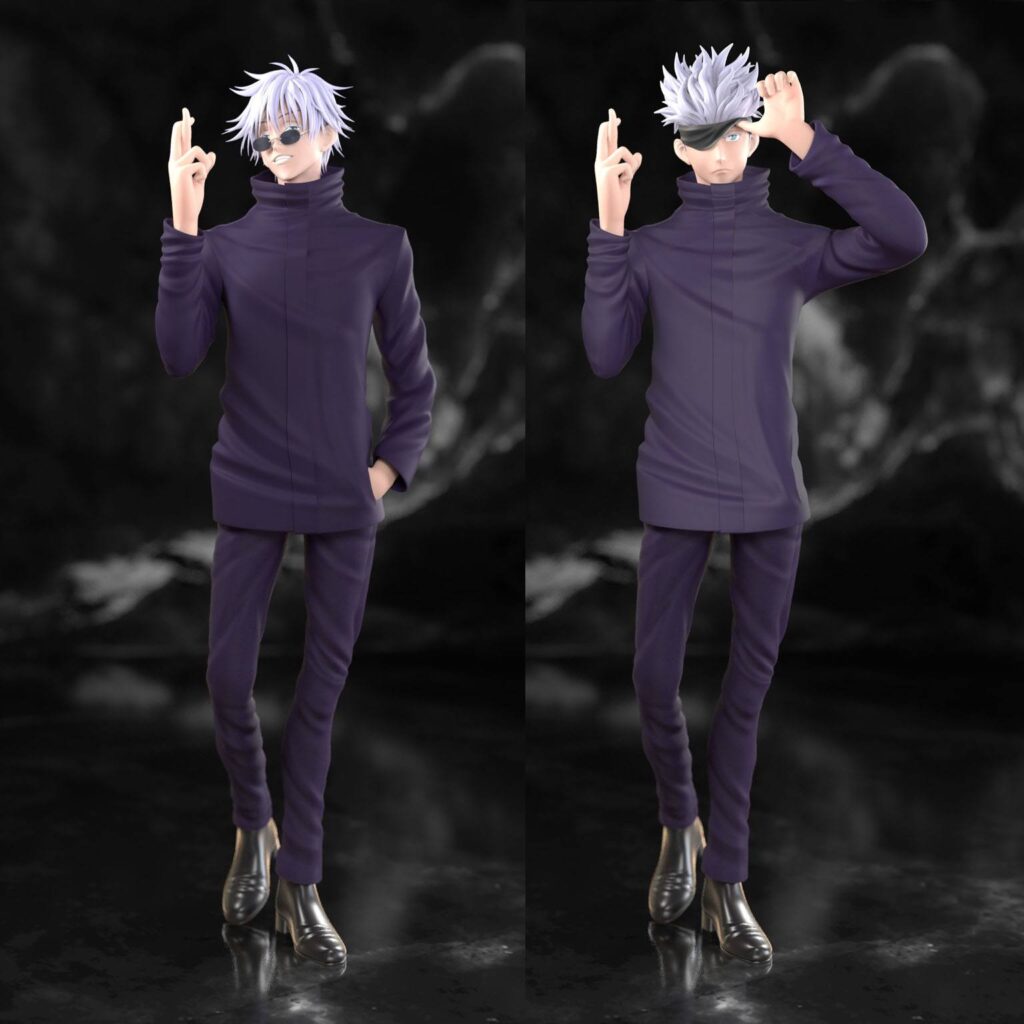 Satoru Gojo - Jujutsu Kaisen - Figura STL para Impirmir - by Dragonyte