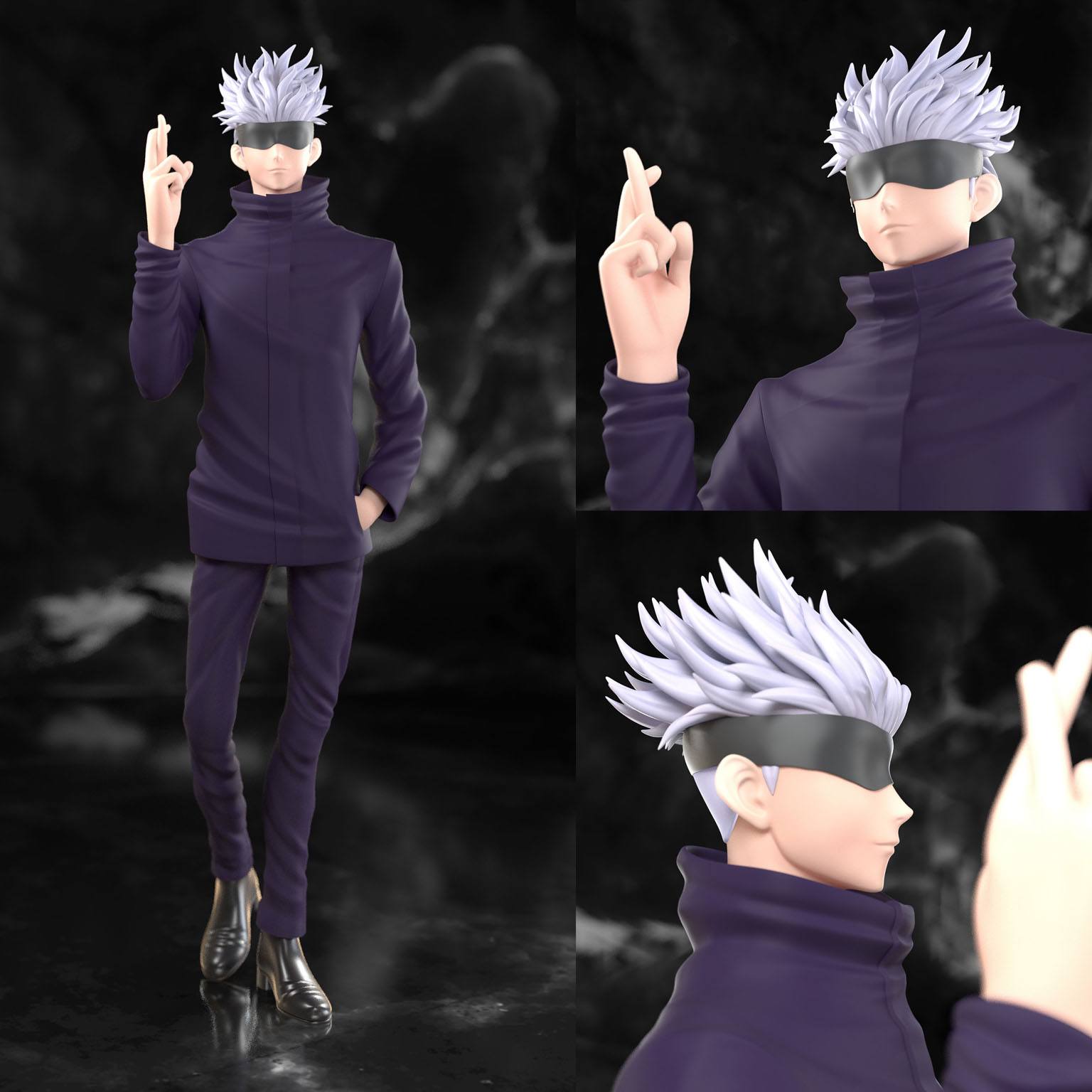 Satoru Gojo - Jujutsu Kaisen - Figura STL para Impirmir - by Dragonyte