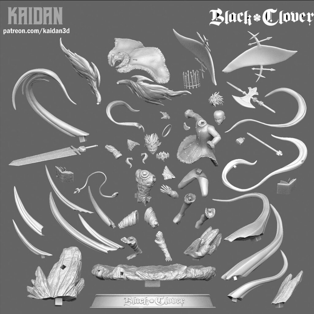 Asta y Yuno - Black Clover Diorama para Imprimir en 3D - Kaidan3D