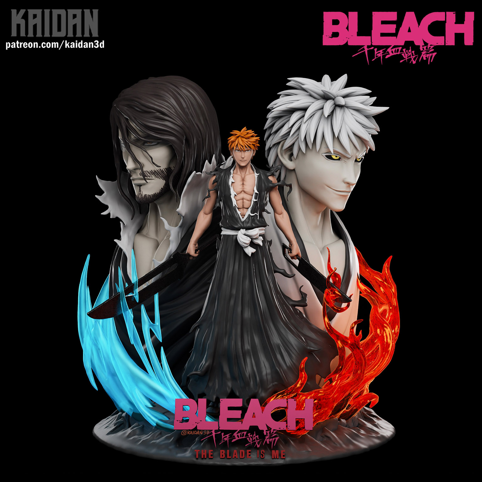 La espada soy yo - Diorama STL Bleach - Ichigo Kurosaki - Kaidan3D