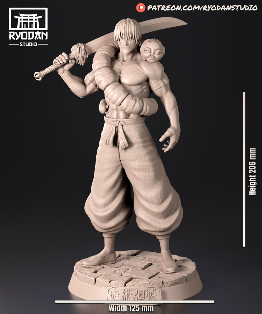 Toji Fushiguro Figura STL de Jujutsu Kaisen por Ryodan Studio