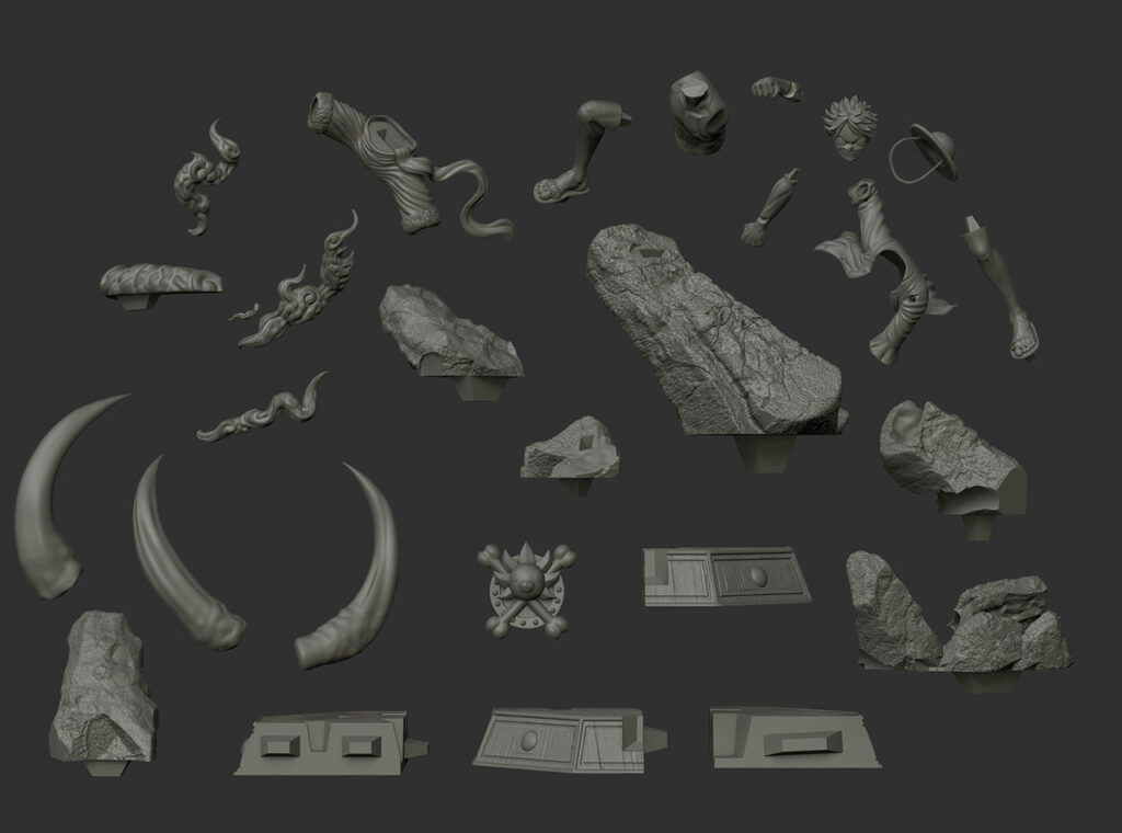 Luffy Gear 2 - Onepiece - Figura STL Luffy Gia Sekando - Shinjibom