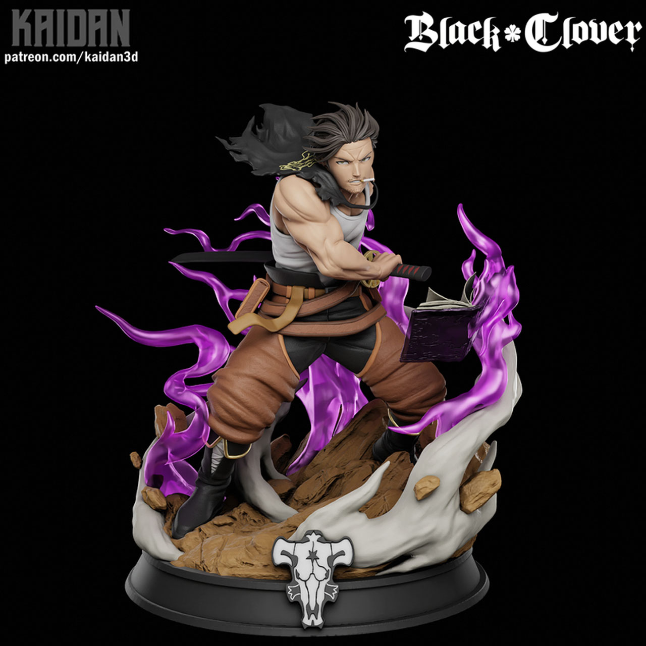 Yami Sukehiro - Black Clover figura para Imprimir en 3D - Kaidan3D