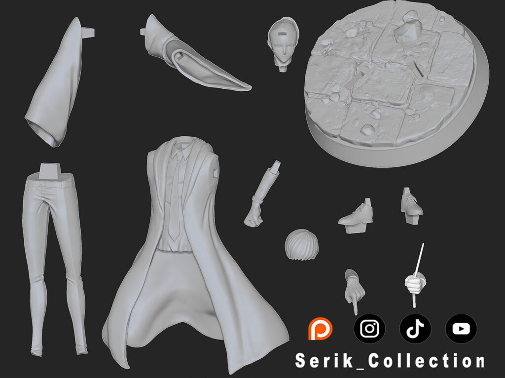 Mash Burnedead - Figura STL para Imprimir en 3D del anime Mashle - Serik Collection