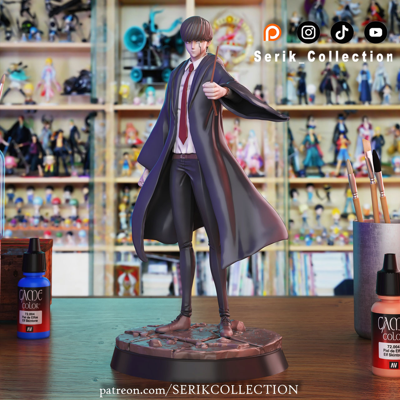 Mash Burnedead - Figura STL para Imprimir en 3D del anime Mashle - Serik Collection
