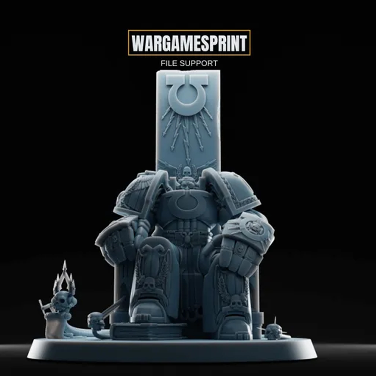 Marneus Calgar - Señor del Capítulo de los Ultramarines - Miniatura STL Impresión Resina