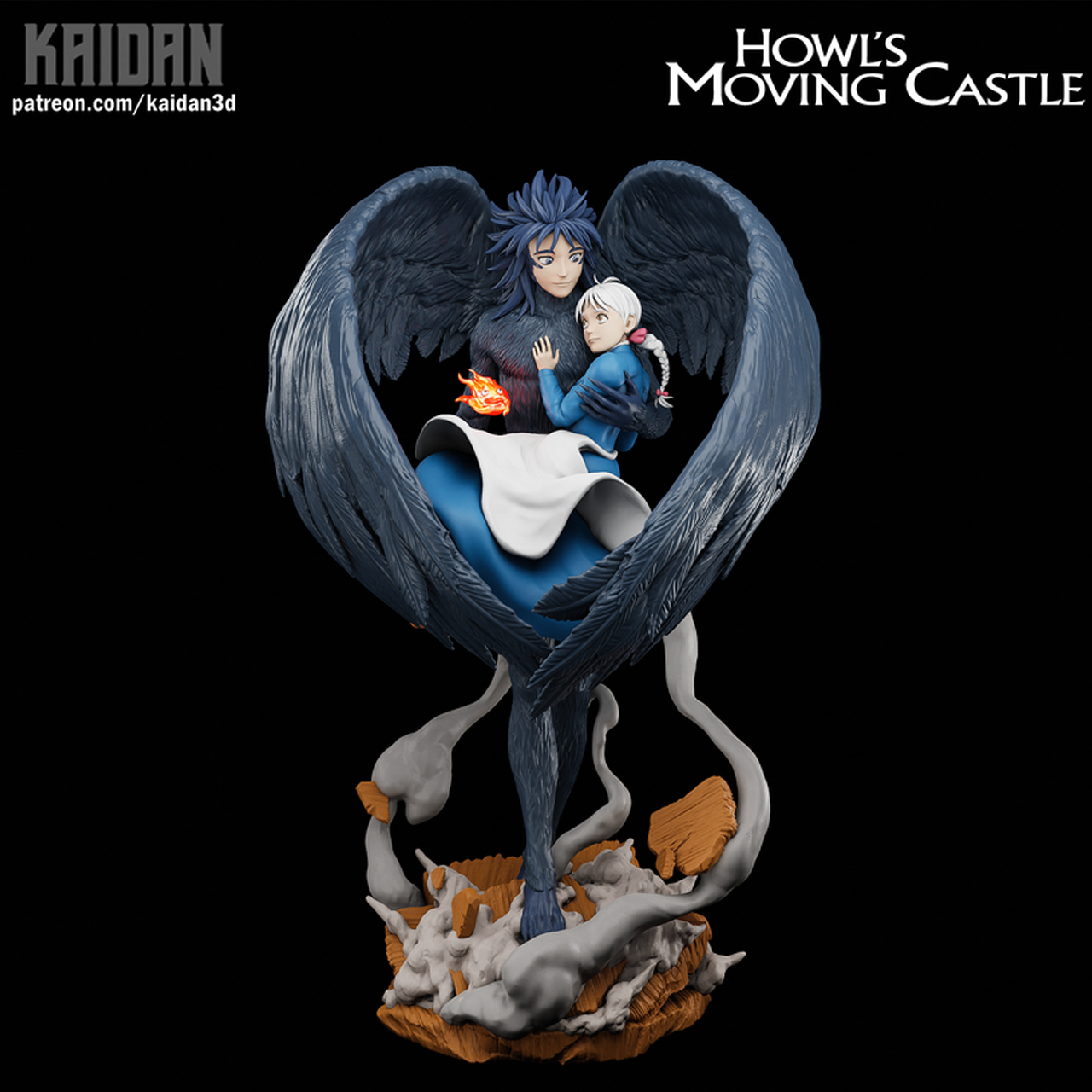 Howl & Sophie - Figura Studio Ghibli Diorama para Imprimir en 3D - Kaidan3D