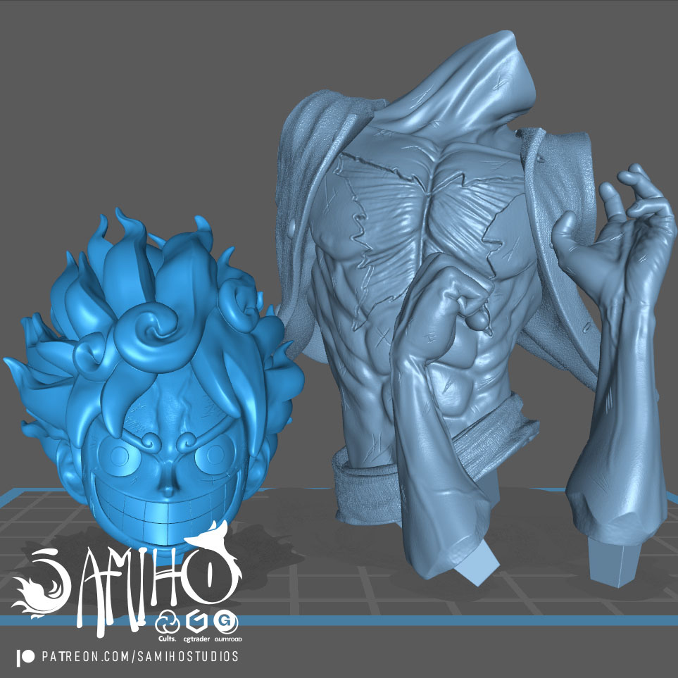 Nika Luffy - Onepiece - Figura STL Luffy Gear 5 - SamihoStudios