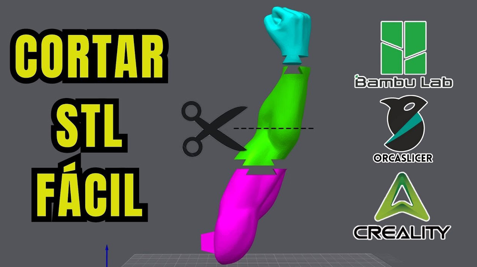 La Forma Correcta de Cortar STL de Figuras Grandes para Impresión 3D